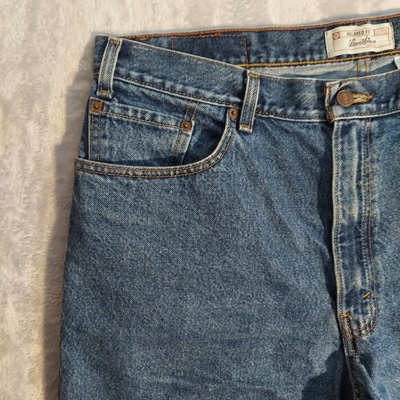 Levi's jeans shorts mens size 38 relax fit 100% cotton rugged med wash denim - Picture 8 of 12